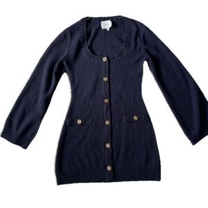 REFORMATION Priscilla Wool Mini Dress Navy Blue L